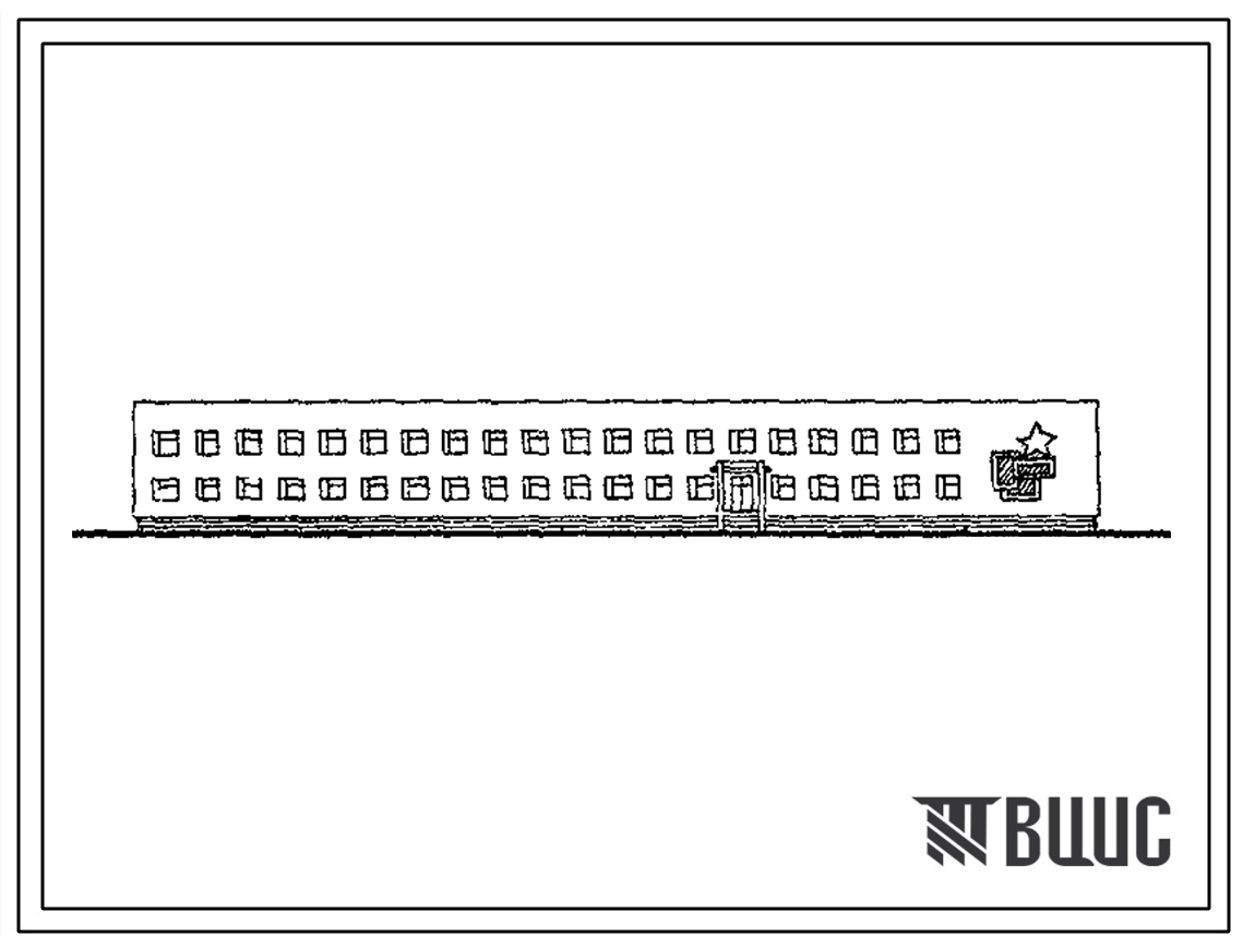 Типовой проект ВП 347-81.82.Т (12-47-КК) Комплексное основное здание на 100 человек со стенами из кирпича и внутренним каркасом серии ИИ-04